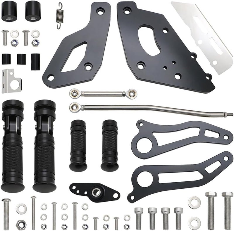 FENGREN Motorcycle 4"Forward Controls Footpegs Levers Linkages Compatible with Kawasaki Vulcan 900 VN900 Classic 2006-2023 - Image 3
